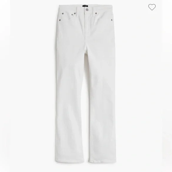 NWT J. Crew Petite High Rise Flare Crop Jean Pant in Signature Stretch 34P WHITE - Picture 2 of 12